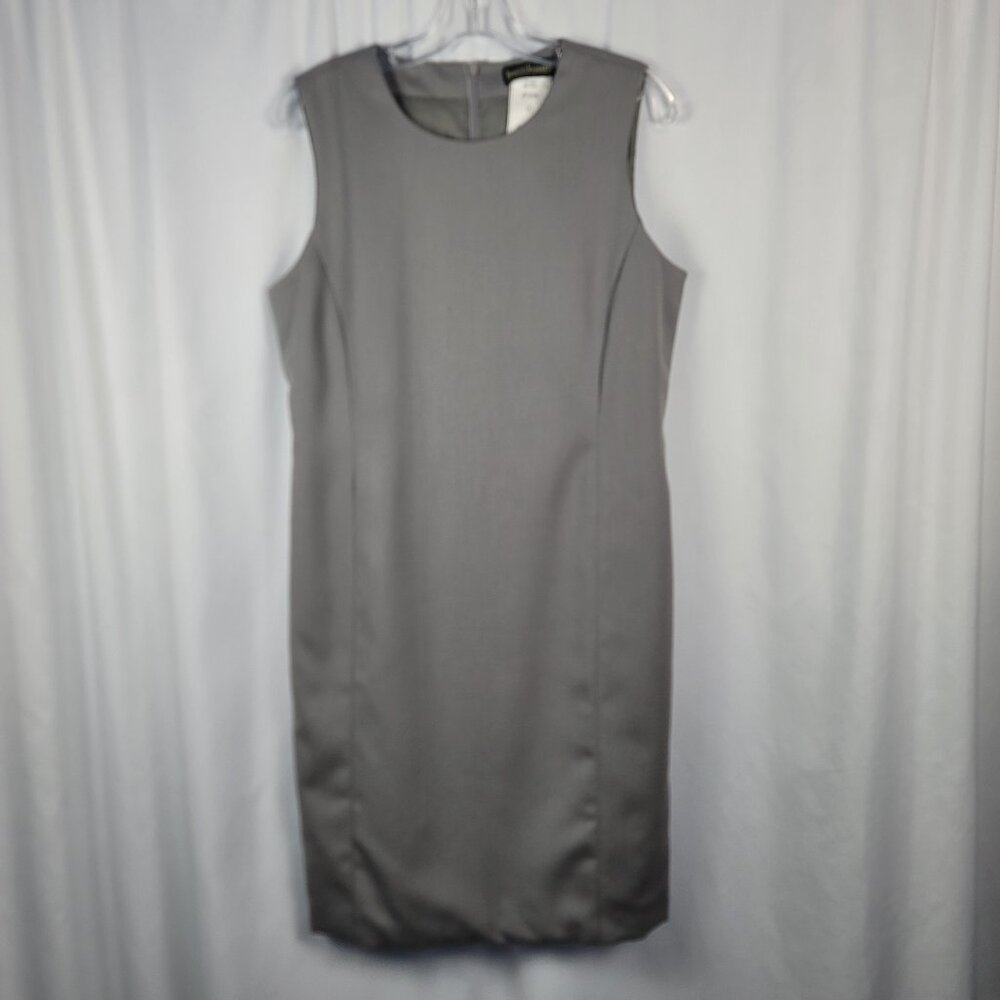 Vintage Harve Benard Wool Dress Women's Sze 12 Light Gray Long Length